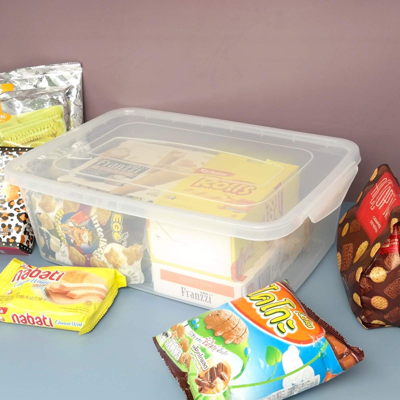 Utiao 14 Quart Plastic Storage Bins with Lid, Clear Latching Box, Set of 4 - Image 3